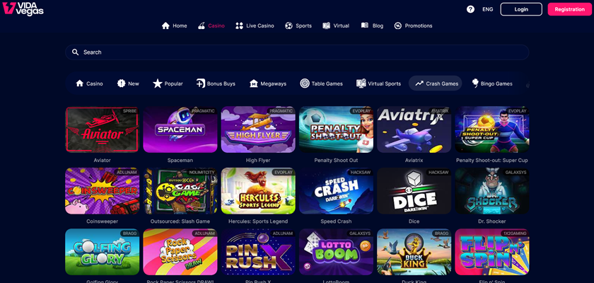 VidaVegas Crash Games
